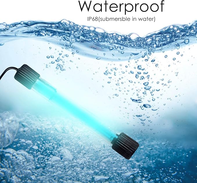 TAISHAN Aquarium Clean Light, 9W LED, Algae Bloom Cleaner for Fish Tank, Submersible with Timer, Clear Waterproof Clean Lamp for Pond, Swimming Pool
