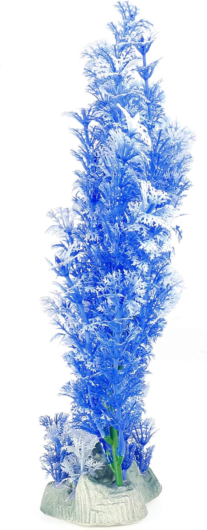 uxcell® Plastic Aquarium Plant/Grass Decorative, Blue/White