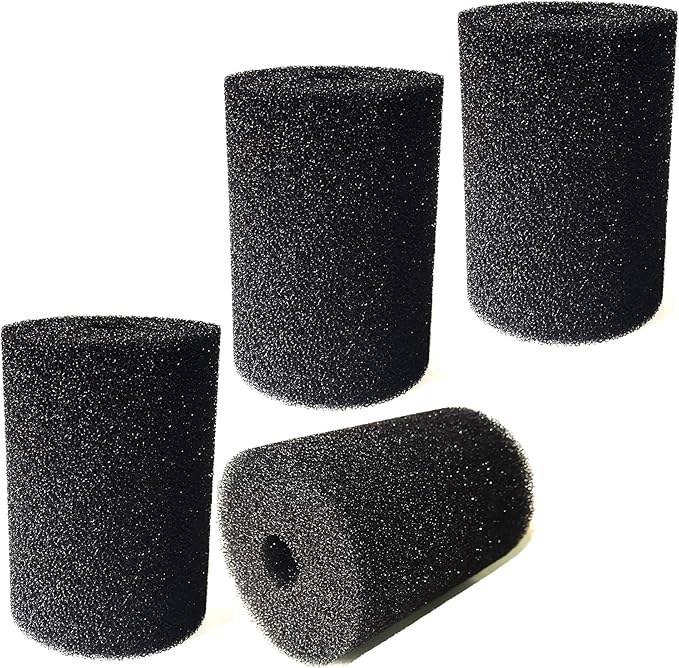 4 Pack Foam Filter Sponges for Canister Filters for Aquaclear 70/110 Filters X-Large Overflow Filter Box Intake Round Pre-Filter 5.91" x 4.13"