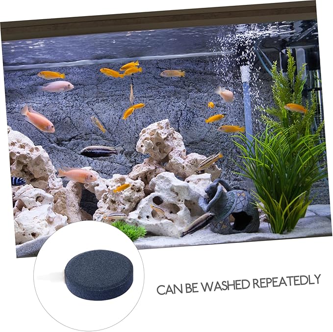 UPKOCH 4Pcs Air Bubble Stone Disc for Fish Tank Durable Oxygen Stones for Freshwater Saltwater Aquariums for and Hydroponics High Air Dispersion Corrosion