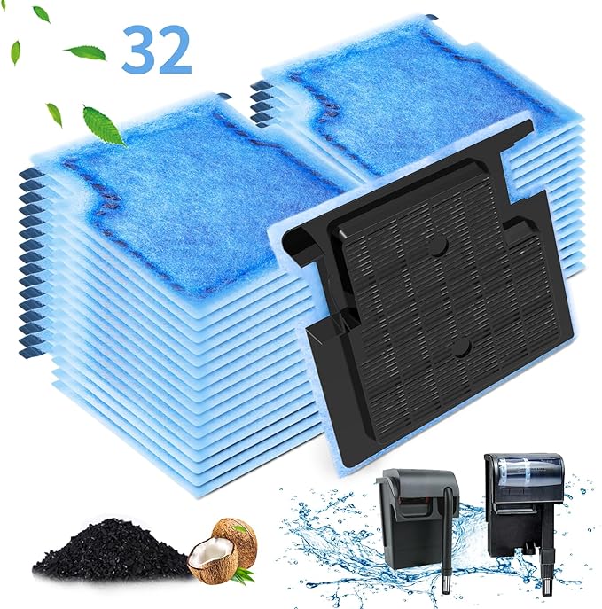 Umlecoa 8/16/32 Pack Rite-Size A Filter Cartridges Compatible with MarineLand Penguin Power Filters 75 & 100 - Rite-Size A Replacement Filter Cartridges Compatible with MarineLand Penguin Power Filter