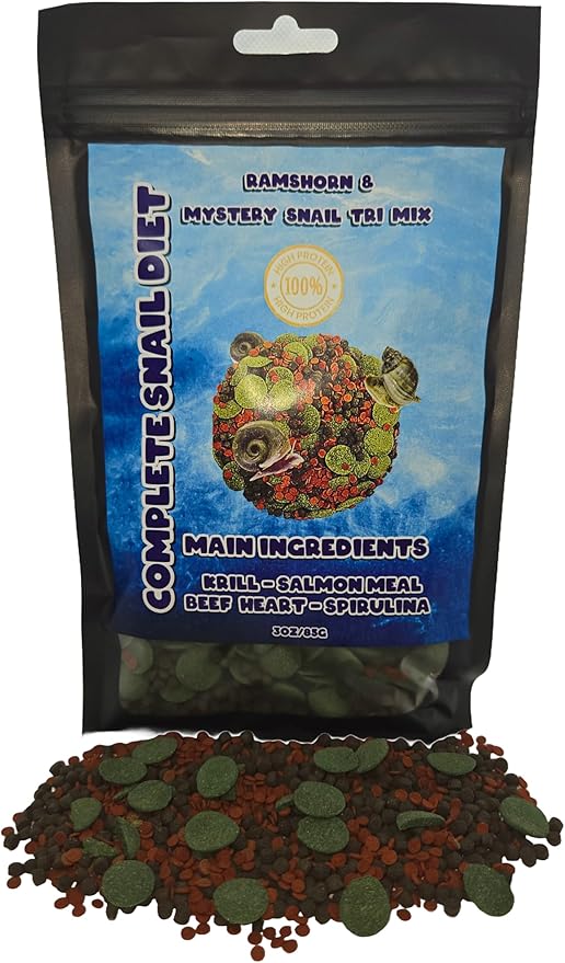 Ramshorn and Mystery Snail Complete Diet with Added Calcium (3 oz, with Added Calcium)
