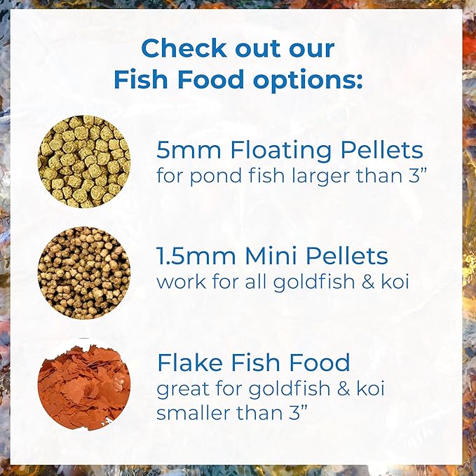 Toledo Goldfish Ornamental Live Goldfish and Koi Food for Ponds, Aquariums, and Tanks - Floating Pellets - 5mm 3 Lbs