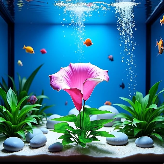 Artificial Aquarium Plants,Flower Aquarium Decoration Artificial Aquatic Plant Waterweed Craft Silk Plastic Plants,Artificial Fish Tank Decorations,Used for Household and Office Simulation Hydroponic