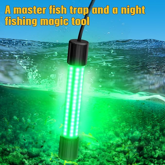 Underwater Fishing Green Light Compatible with DeWalt 20V Battery,1300 Lumens, LED Light for IP68 Waterproof Submersible Fish Lighting Attractants for Night Fishing, Docks, Boats, Kayaks(No Battery)