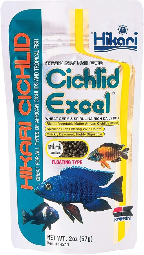 Hikari 2-Ounce Cichlid Excel Floating Pellets for Pets, Mini