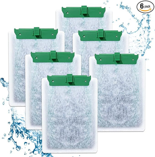 Medium Filter Cartridges Compatible with Tetra Whisper Bio-Bag Filter Cartridges Medium for Aquariums 10i IQ10 PF10, Fish Tank Filter Cartridges Power Filter Replacement for Tetra Filter, 6 PCS