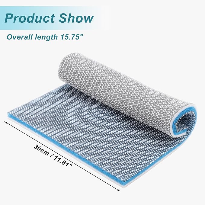 Aquarium Filter Media, 8-Layer Aquarium Filter Pads, Aquarium Sponge Filter Pads, Multi-Layer Aquarium Filtrations Pads, Filter Accessories for Fish Tank, 15.75" L x 11.81" W