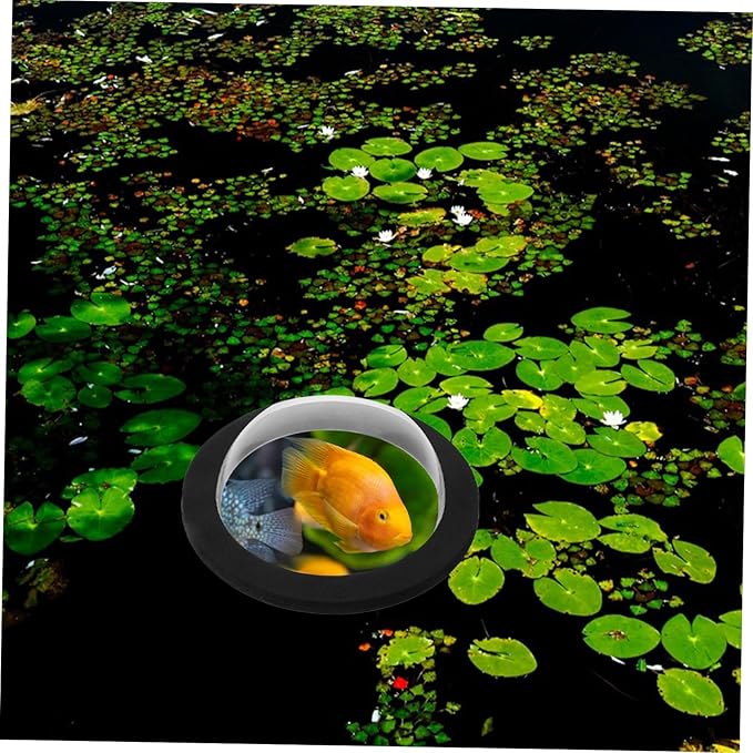 balacoo 2pcs Floating Fish Dome Transparent Cover Convenient Acrylic Floating Cover for Supplies Base for Easy Installation and Maintenance