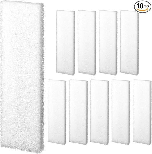 Nosiny 10 Pcs Filter Pad Compatible with Fluval U4 Underwater Sponge Aquarium Filter Media Replacement Accessories Compatible for Aquarium, Fish Tank