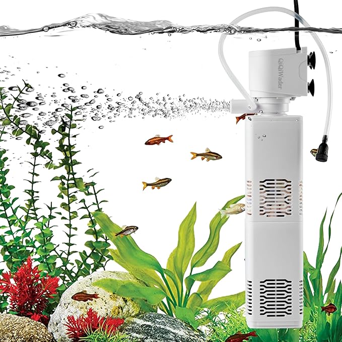 Fish Tank Filter,70-120 Gallon Fish Tank Filter,20W 230GPH,Equipped with Adjustable Aeration Function.