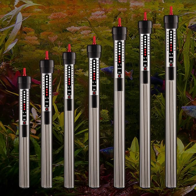 Aquatop 150W Aquarium Submersible Glass Heater – Fully Submersible for Fish Tanks Up to 40 Gallons, 68-93F Adjustable Temperature Range, Fresh & Saltwater Use, Aquarium Heaters, GH-150