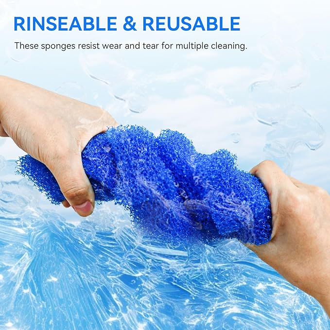 6Pack Sponge Filter Replacement for VIVOHOME Pond Filter 2380 GPH 2630 GPH or VIVOGROW 2380/2630 GPH Bio Pressure Pond Filter Media Pads for Sunsun CPF-250/180 for Outdoor Ponds, Koi Ponds