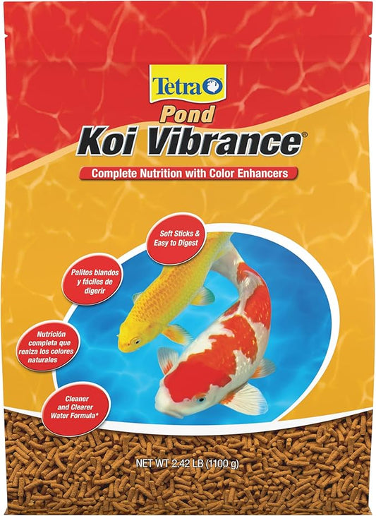 TetraPond Koi Vibrance Soft Sticks, Floating Pond Fish Food for Koi Fish and Ornamental Goldfish, 2.42 lbs
