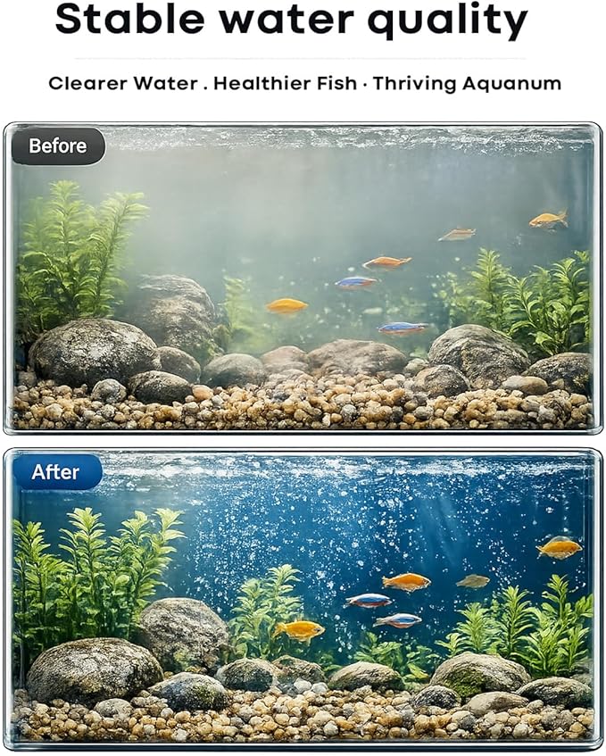 Wonderfactory 2 Pack G3 Filter Media Replacement, Sponge Ceramic Rings Bio Balls Media Biological Material Filtration 5 to 10 Gallon Fish Tank Small Aquarium