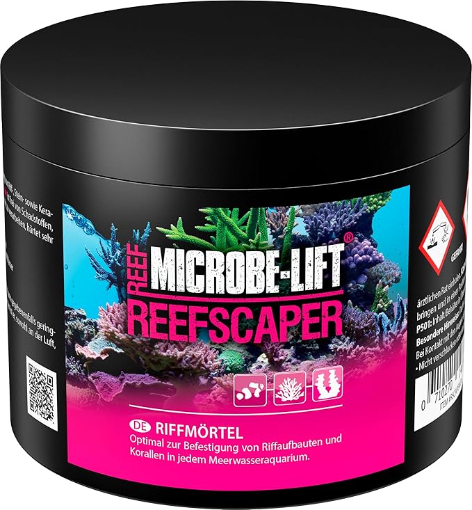 MICROBE-LIFT - Reefscaper | Reef Mortar, Coral Glue, Perfect for Fixing Reef superstructures, Corals and offshoots in Any Marine Aquarium. | Content: 500g