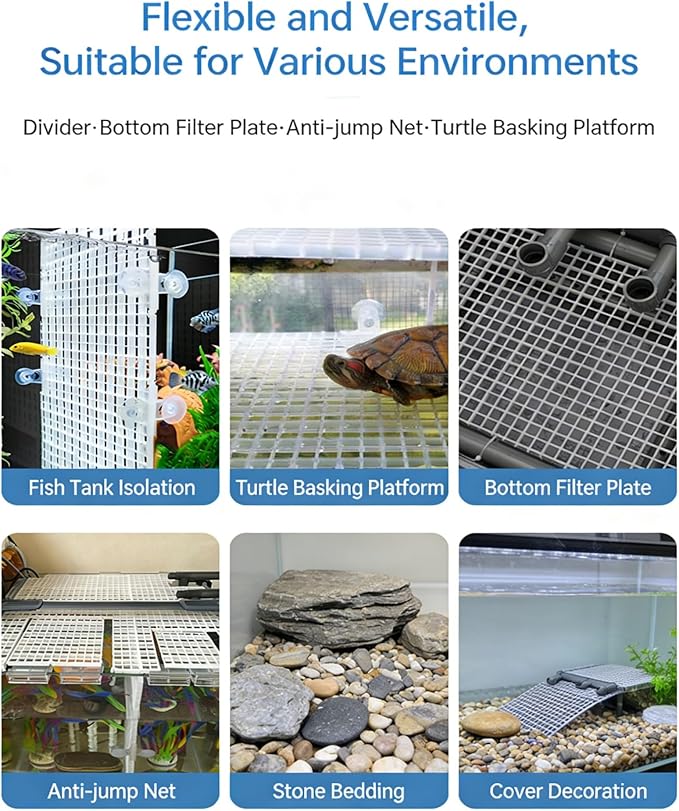 10 Pack Clear Aquarium Top Cover with Clips, Fish Tank Lid for Aquariums & Breeder Tanks, 30x15cm Transparent Fish Tank Hood, Durable & Easy to Install