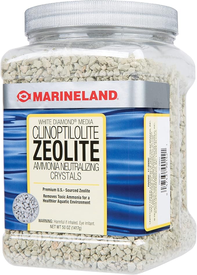 Marineland White Diamond 50 Ounces, Removes Toxic Ammonia, Aquarium Filter Media (Pack of 2)