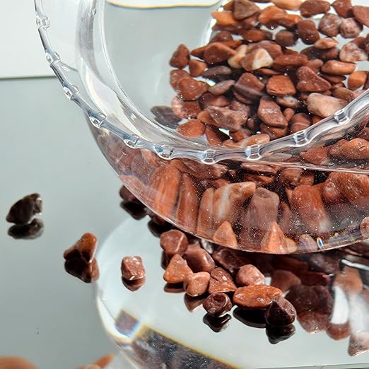 Red Pebbles,Small Gravel,1/4 Inch Nature Stones,Rocks for Indoor Plant Pots,Succulent,Garden Decor,Fish Tank,Vases,Aquarium Landscaping,2Lb