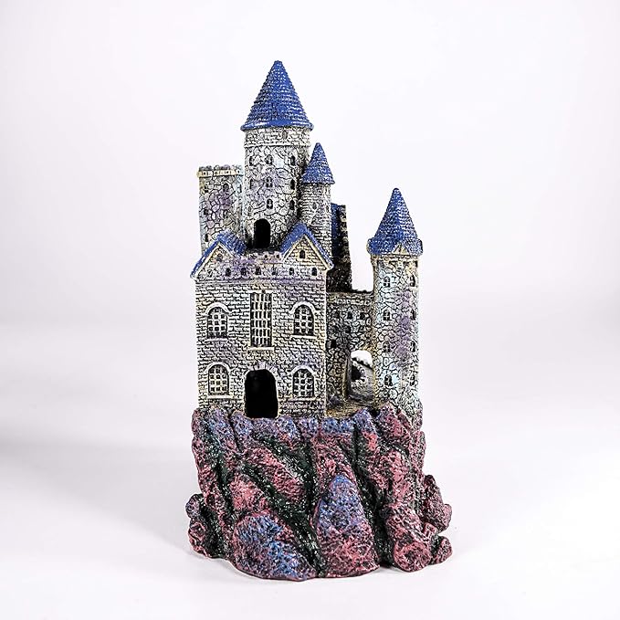 Penn-Plax Age-of-Magic Wizard’s Castle Aquarium Décor – Resin for Freshwater and Saltwater Fish Tanks – Large (RRW8)