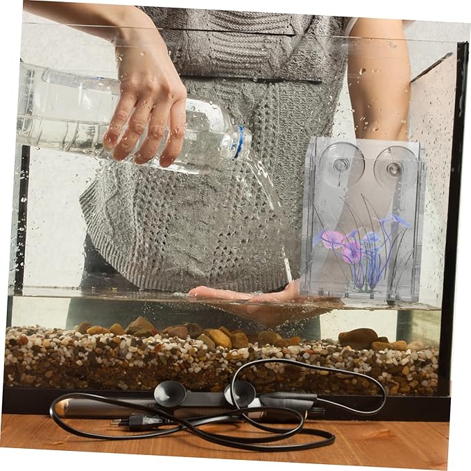 3pcs Fish Tank Planting Cup Clear Container for Plants Plants Decor Aquarium Decoration Fish Food Feeder Aquatic Planter Water Holder Water Container Acrylic