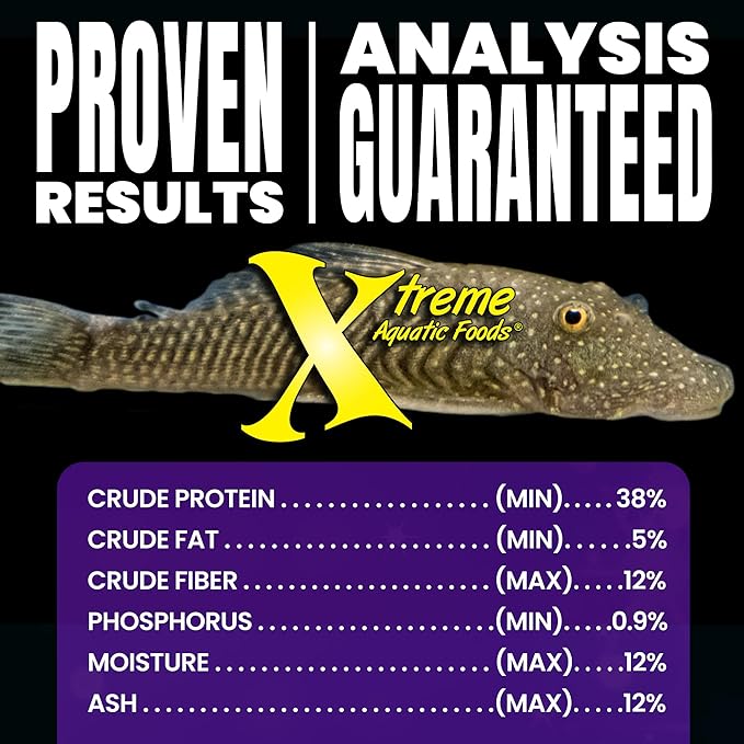 Xtreme Scrapers Wafers - Premium 14mm Fast-Sinking Fish Food – Nutrient & Cellulose Rich Ideal for Nocturnal Feeders, Catfish, Plecostomus Species, and Loaches – USA Farm Grown (9oz)