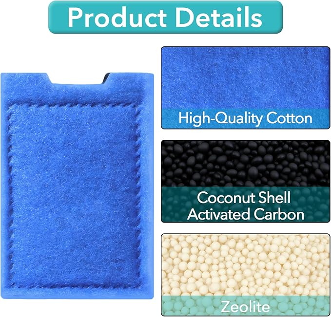 16 Pcs Rite-Size Z Filter Cartridges Compatible with MarineLand Eclipse Filtration Systems - Replacement for Aquarium Rite-Size Z Filter Cartridge