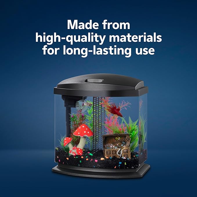 Aqueon 00800198: Aquarium Kit BettaBow Led Blk 2.5G