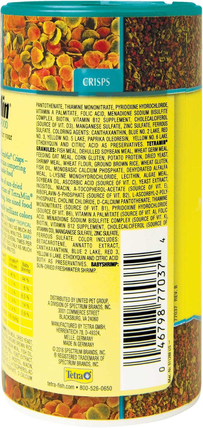 TetraMin Crisps Select-A-Food 2.4 Ounces, Fish Food, Variety Pack (77037)