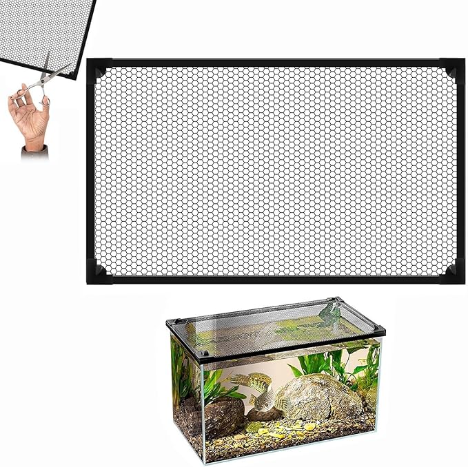 Aquarium Top Cover, Jump Prevention Fish Tank Lid, Easy Install Aquarium Hoods, Shatterproof and Cut to Any Size(120x45cm)