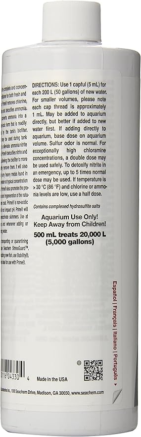 Seachem Prime Fresh and Saltwater Conditioner & Tank Stabilizer