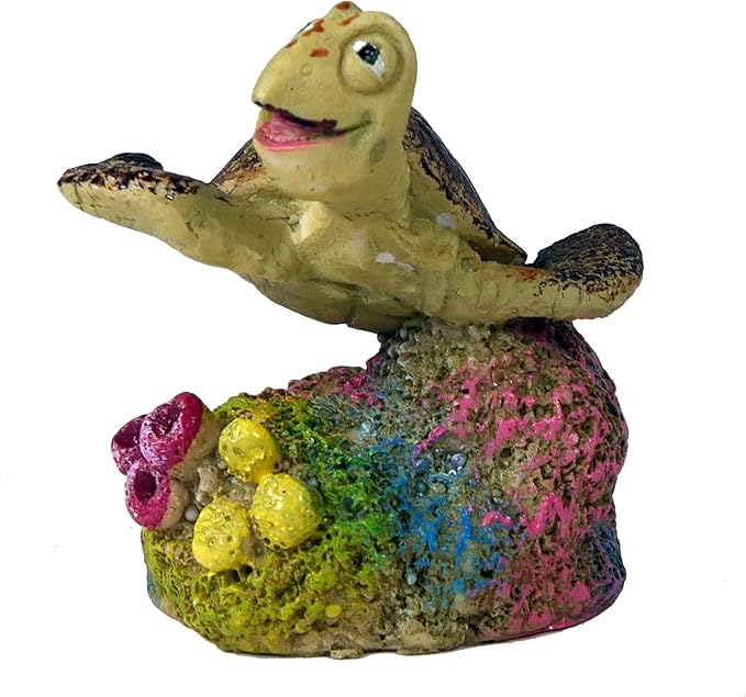 Penn-Plax Finding Nemo Resin Ornament Aquarium Decor, Crush, 3" x 2.5" x 2.5"