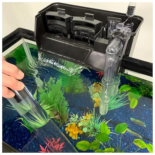 Supreme EZ Clean External 55 Gallon Filter with Built-in Water Change Siphon, Gravel Cleaner, Dual Cartridges (for Fresh & Salt Water), Black - Danner Manufacturing, Inc. - #01105