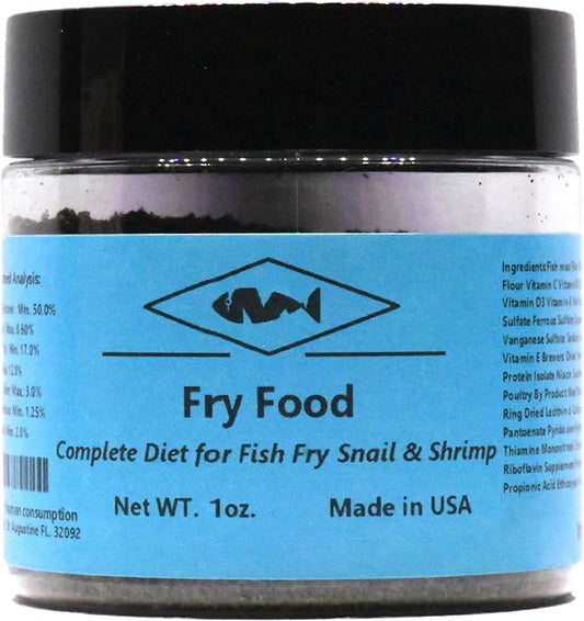 Wpc-Co. Fish Fry Food - High Protein Powder for Live Baby Tropical Fish - Powdered Feed for Herbivore and Carnivore Newborn Fish - Calcium-Rich Formula for Aquarium Snails and Live Shrimp