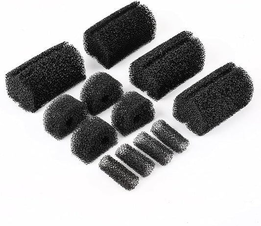 hygger Hang-On Back Aquarium Filter 3.5W Replacement Cartridges 4 Set, Activated Carbon Bio-Cotton for Small Fish Tank, Washable Reusable Filter Media for Odor Removal, Debris Filtration & Fish Safety