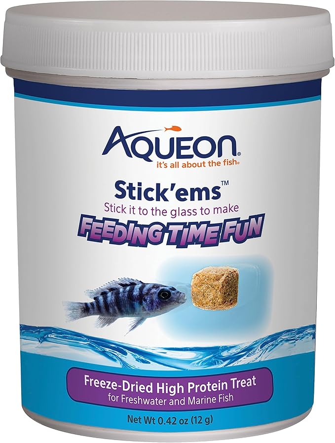 Aqueon Stick'ems Freeze-Dried High Protein Pet Fish Treat , 0.42 oz