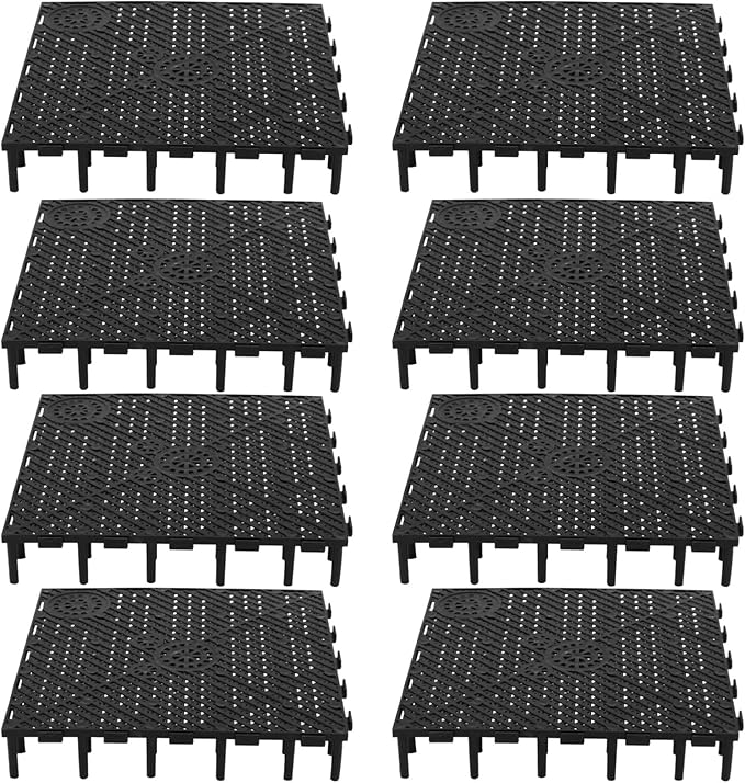 ULTECHNOVO Aquarium 20pc Fish Tank Bottom, Plate Sand Gravel, PVC Splicing Clapboard Bottom, Sand Gravel Board for Aquarium Breeding (Black) Fish Tank Filters