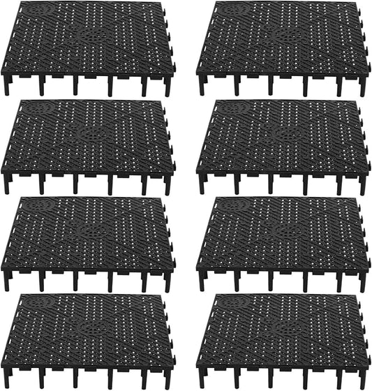ULTECHNOVO Aquarium 20pc Fish Tank Bottom, Plate Sand Gravel, PVC Splicing Clapboard Bottom, Sand Gravel Board for Aquarium Breeding (Black) Fish Tank Filters