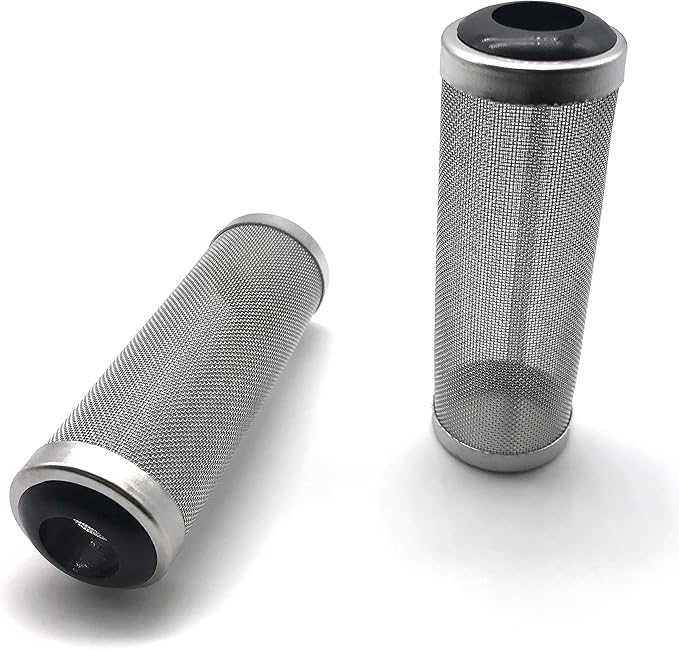 NACX 2Pcs Aquarium Fish/Shrimp Mesh Net Filter Guard，Fish Tank Intake Strainer Pre-Filter Cover Stainless Steel (15mm ID)