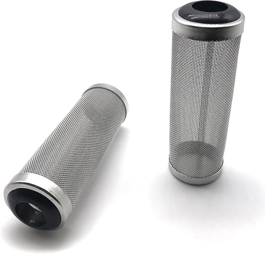 NACX 2Pcs Aquarium Fish/Shrimp Mesh Net Filter Guard，Fish Tank Intake Strainer Pre-Filter Cover Stainless Steel (15mm ID)