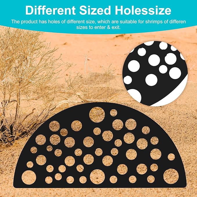 2 Pcs Shrimp Hides for Aquarium, ABS Plastic Aquarium Cave Shelters Small Fish Shrimps Tunnel House with Multiple Holes for Fish Tank Decor Accessories
