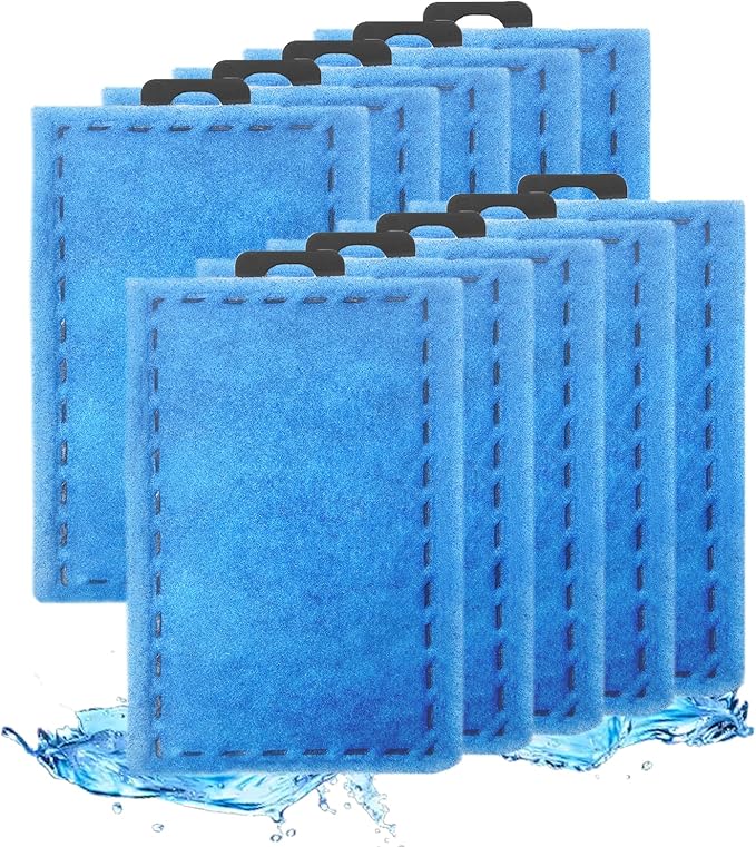 driamor 10 Pack Rite-Size E Filter Cartridges Compatible with Marineland Emperor PRO Power Filter 450 and Original Emperor Power Filters 280/400, Filter Cartridge Replacement for Aquarium System