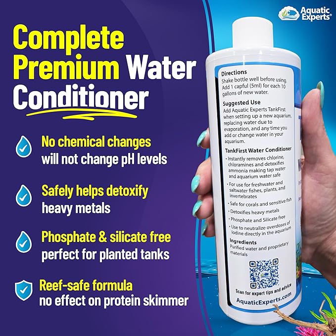 TankFirst Complete Aquarium Water Conditioner - Fish Water Conditioner, Instantly Removes Chlorine, Chloramines, and detoxifies Ammonia from Fish Tank (TankFirst Regular, 250 ml)