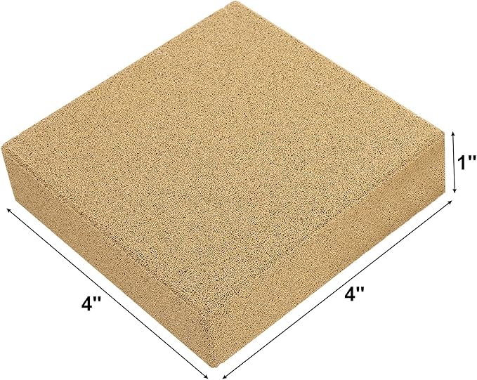 RealPlus Aquarium Filter Media Bio Ceramic Brick Bio Filter Media for Marine and Freshwater Aquarium Canister Filter Pond Fish Tank, 6 Pack (4" x 4" x 1")