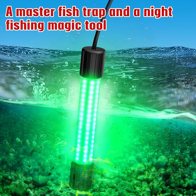 Underwater Fishing Green Light Compatible with Milwaukee M18 Battery,1300 Lumens, LED Light for IP68 Waterproof Submersible Fishing Light Attractants for Night Fishing, Docks, Boats, Kayaks