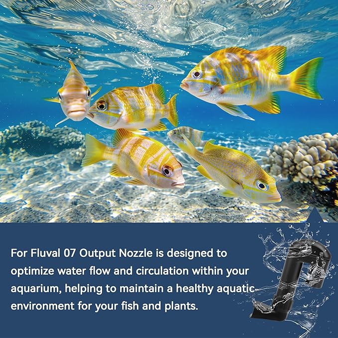 07 Output Nozzle Replacement for Fluval 107, 207, 307, 407 Range of External Performance Filter, Canister Filter Output Nozzle for Fluval Replacement Parts
