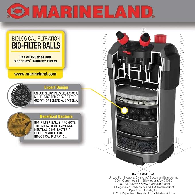 Marineland Bio-Filter Balls, 90 Count, Support Biological Aquarium Filtration, Rite-Size S, T and X, Fit All C-Series and Magniflow Canister Filters