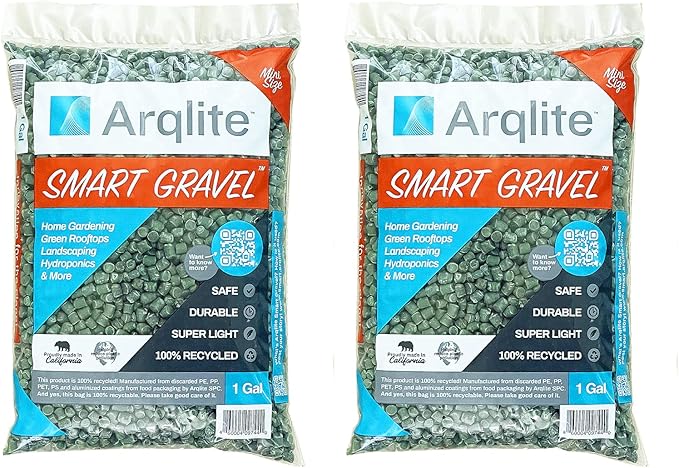 Arqlite Smart Gravel Eco Friendly Plant Drainage for Healthy Roots, Cactus, Succulents, Small Pots (1 Gal, Mini Size Bag)