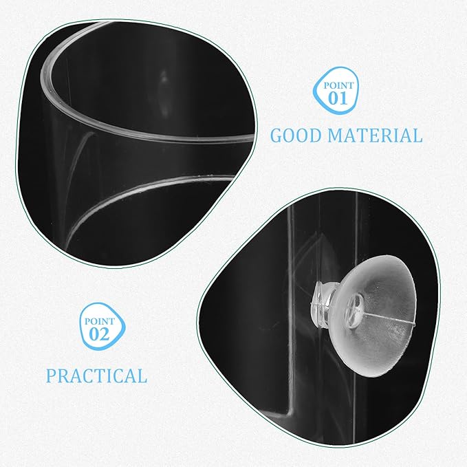 UPKOCH Acrylic Automatic Fish Feeder for Aquarium Tank Feeding Bowl with Shrimp Feeding Dish Compact Round Design for Betta and Guppy