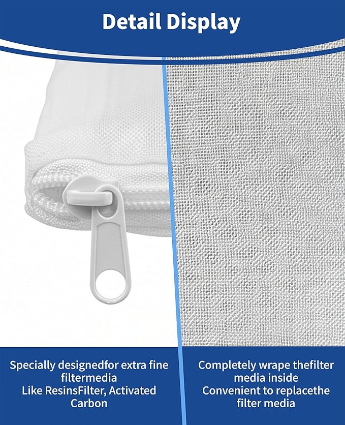 12PCS Aquarium Filter Media Bags, 6PCS 4” x 4” & 6PCS 3” x 8” Extra Fine 100 Micron Mesh with Plastic Zipper for Fish Tank Filter Media, Activated Carbon